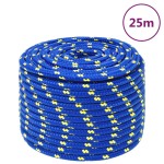 vidaXL Frânghie de barcă, albastru, 12 mm, 25 m, polipropilenă