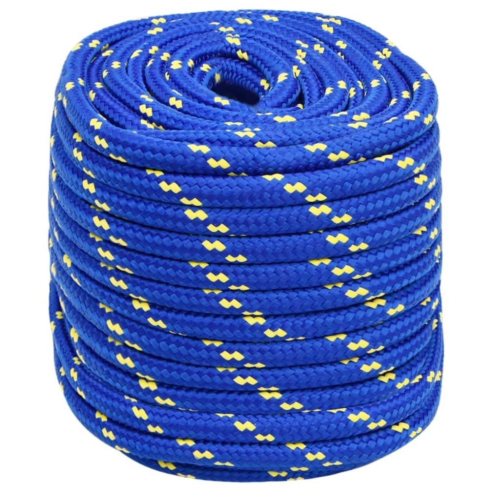 vidaXL Frânghie de barcă, albastru, 16 mm, 100 m, polipropilenă