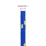 vidaXL Frânghie de barcă, albastru, 16 mm, 100 m, polipropilenă vidaXL Frânghie de barcă, albastru, 16 mm, 100 m, polipropilenă