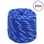 vidaXL Frânghie de barcă, albastru, 18 mm, 25 m, polipropilenă vidaXL Frânghie de barcă, albastru, 18 mm, 25 m, polipropilenă