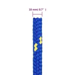 vidaXL Frânghie de barcă, albastru, 18 mm, 25 m, polipropilenă vidaXL Frânghie de barcă, albastru, 18 mm, 25 m, polipropilenă