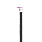 vidaXL Frânghie de barcă, negru complet, 3 mm, 100 m, polipropilenă vidaXL Frânghie de barcă, negru complet, 3 mm, 100 m, polipropilenă