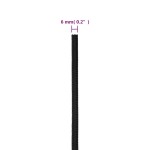 vidaXL Frânghie de barcă, negru complet, 6 mm, 50 m, polipropilenă vidaXL Frânghie de barcă, negru complet, 6 mm, 50 m, polipropilenă