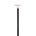 vidaXL Frânghie de barcă, negru complet, 6 mm, 500 m, polipropilenă vidaXL Frânghie de barcă, negru complet, 6 mm, 500 m, polipropilenă