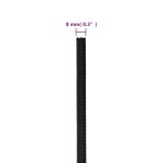vidaXL Frânghie de barcă, negru complet, 8 mm, 50 m, polipropilenă vidaXL Frânghie de barcă, negru complet, 8 mm, 50 m, polipropilenă