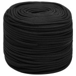 vidaXL Frânghie de barcă, negru complet, 8 mm, 500 m, polipropilenă vidaXL Frânghie de barcă, negru complet, 8 mm, 500 m, polipropilenă