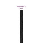 vidaXL Frânghie de barcă, negru complet, 10 mm, 100 m, polipropilenă vidaXL Frânghie de barcă, negru complet, 10 mm, 100 m, polipropilenă