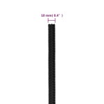 vidaXL Frânghie de barcă, negru complet, 10 mm, 500 m, polipropilenă