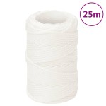vidaXL Frânghie de barcă, alb complet, 2 mm, 25 m, polipropilenă vidaXL Frânghie de barcă, alb complet, 2 mm, 25 m, polipropilenă