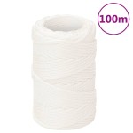 vidaXL Frânghie de barcă, alb complet, 2 mm, 100 m, polipropilenă vidaXL Frânghie de barcă, alb complet, 2 mm, 100 m, polipropilenă