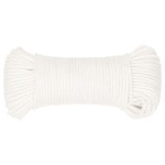 vidaXL Frânghie de barcă, alb complet, 4 mm, 250 m, polipropilenă vidaXL Frânghie de barcă, alb complet, 4 mm, 250 m, polipropilenă