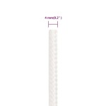 vidaXL Frânghie de barcă, alb complet, 4 mm, 250 m, polipropilenă vidaXL Frânghie de barcă, alb complet, 4 mm, 250 m, polipropilenă