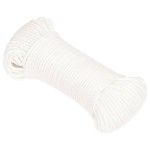 vidaXL Frânghie de barcă, alb complet, 5 mm, 250 m, polipropilenă