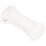 vidaXL Frânghie de barcă, alb complet, 5 mm, 500 m, polipropilenă