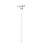 vidaXL Frânghie de barcă, alb complet, 6 mm, 250 m, polipropilenă vidaXL Frânghie de barcă, alb complet, 6 mm, 250 m, polipropilenă