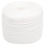 vidaXL Frânghie de barcă, alb complet, 10 mm, 50 m, polipropilenă vidaXL Frânghie de barcă, alb complet, 10 mm, 50 m, polipropilenă