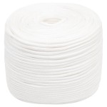 vidaXL Frânghie de barcă, alb complet, 10 mm, 250 m, polipropilenă vidaXL Frânghie de barcă, alb complet, 10 mm, 250 m, polipropilenă
