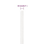 vidaXL Frânghie de barcă, alb complet, 10 mm, 500 m, polipropilenă vidaXL Frânghie de barcă, alb complet, 10 mm, 500 m, polipropilenă
