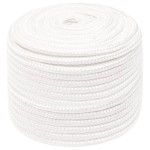 vidaXL Frânghie de barcă, alb complet, 12 mm, 50 m, polipropilenă vidaXL Frânghie de barcă, alb complet, 12 mm, 50 m, polipropilenă