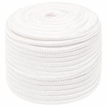 vidaXL Frânghie de barcă, alb complet, 12 mm, 250 m, polipropilenă vidaXL Frânghie de barcă, alb complet, 12 mm, 250 m, polipropilenă