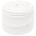 vidaXL Frânghie de barcă, alb complet, 14 mm, 50 m, polipropilenă vidaXL Frânghie de barcă, alb complet, 14 mm, 50 m, polipropilenă