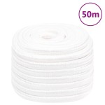 vidaXL Frânghie de barcă, alb complet, 20 mm, 50 m, polipropilenă vidaXL Frânghie de barcă, alb complet, 20 mm, 50 m, polipropilenă