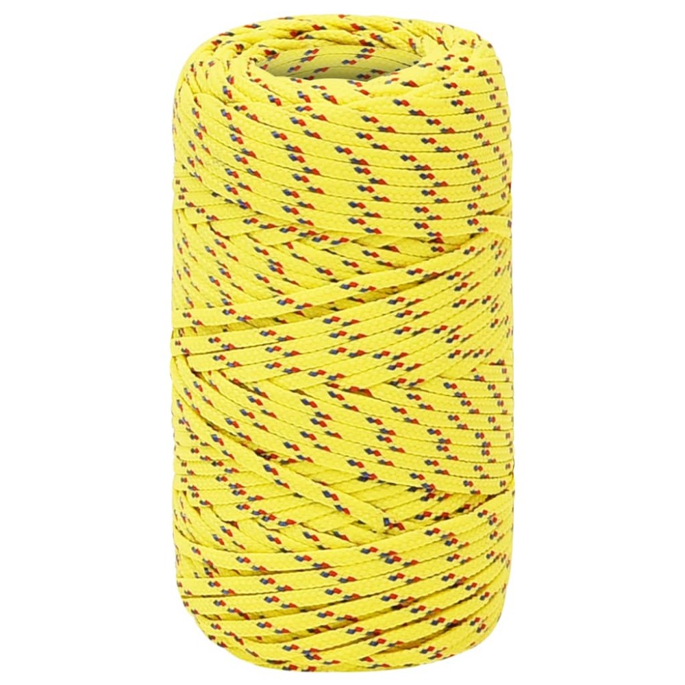 vidaXL Frânghie de barcă, galben, 2 mm, 25 m, polipropilenă