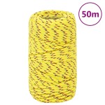 vidaXL Frânghie de barcă, galben, 2 mm, 50 m, polipropilenă vidaXL Frânghie de barcă, galben, 2 mm, 50 m, polipropilenă