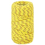 vidaXL Frânghie de barcă, galben, 2 mm, 100 m, polipropilenă vidaXL Frânghie de barcă, galben, 2 mm, 100 m, polipropilenă