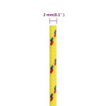 vidaXL Frânghie de barcă, galben, 2 mm, 100 m, polipropilenă vidaXL Frânghie de barcă, galben, 2 mm, 100 m, polipropilenă