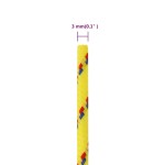 vidaXL Frânghie de barcă, galben, 3 mm, 50 m, polipropilenă vidaXL Frânghie de barcă, galben, 3 mm, 50 m, polipropilenă