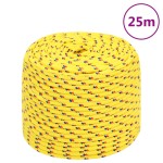 vidaXL Frânghie de barcă, galben, 6 mm, 25 m, polipropilenă vidaXL Frânghie de barcă, galben, 6 mm, 25 m, polipropilenă