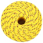 vidaXL Frânghie de barcă, galben, 6 mm, 25 m, polipropilenă vidaXL Frânghie de barcă, galben, 6 mm, 25 m, polipropilenă
