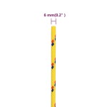 vidaXL Frânghie de barcă, galben, 6 mm, 250 m, polipropilenă