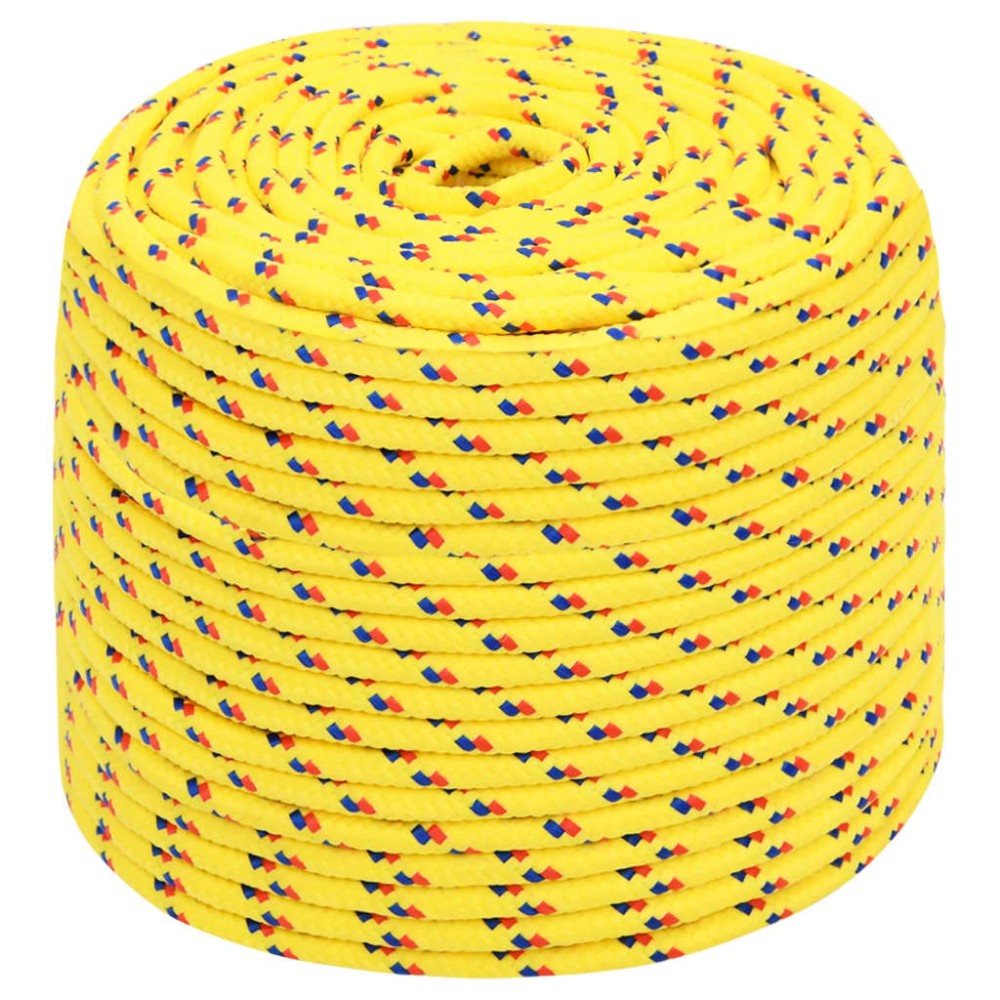vidaXL Frânghie de barcă, galben, 8 mm, 50 m, polipropilenă