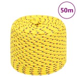 vidaXL Frânghie de barcă, galben, 8 mm, 50 m, polipropilenă vidaXL Frânghie de barcă, galben, 8 mm, 50 m, polipropilenă