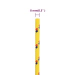 vidaXL Frânghie de barcă, galben, 8 mm, 50 m, polipropilenă vidaXL Frânghie de barcă, galben, 8 mm, 50 m, polipropilenă