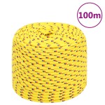 vidaXL Frânghie de barcă, galben, 8 mm, 100 m, polipropilenă vidaXL Frânghie de barcă, galben, 8 mm, 100 m, polipropilenă
