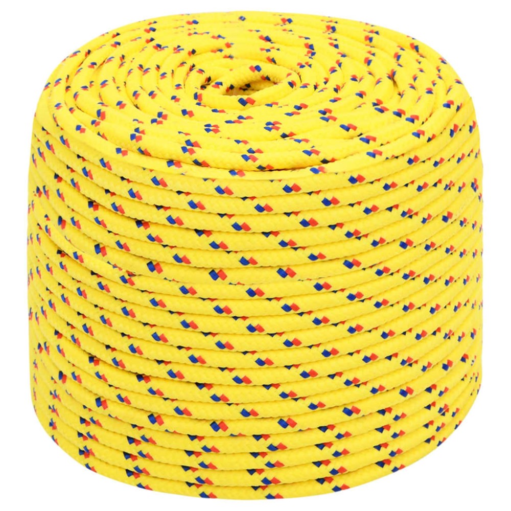 vidaXL Frânghie de barcă, galben, 8 mm, 250 m, polipropilenă