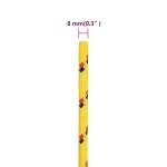 vidaXL Frânghie de barcă, galben, 8 mm, 500 m, polipropilenă