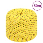 vidaXL Frânghie de barcă, galben, 10 mm, 50 m, polipropilenă vidaXL Frânghie de barcă, galben, 10 mm, 50 m, polipropilenă