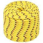 vidaXL Frânghie de barcă, galben, 12 mm, 25 m, polipropilenă vidaXL Frânghie de barcă, galben, 12 mm, 25 m, polipropilenă