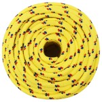 vidaXL Frânghie de barcă, galben, 12 mm, 25 m, polipropilenă vidaXL Frânghie de barcă, galben, 12 mm, 25 m, polipropilenă