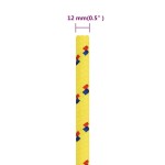 vidaXL Frânghie de barcă, galben, 12 mm, 25 m, polipropilenă vidaXL Frânghie de barcă, galben, 12 mm, 25 m, polipropilenă