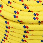 vidaXL Frânghie de barcă, galben, 12 mm, 50 m, polipropilenă vidaXL Frânghie de barcă, galben, 12 mm, 50 m, polipropilenă