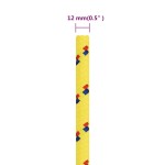 vidaXL Frânghie de barcă, galben, 12 mm, 50 m, polipropilenă vidaXL Frânghie de barcă, galben, 12 mm, 50 m, polipropilenă