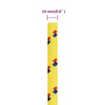 vidaXL Frânghie de barcă, galben, 14 mm, 50 m, polipropilenă vidaXL Frânghie de barcă, galben, 14 mm, 50 m, polipropilenă