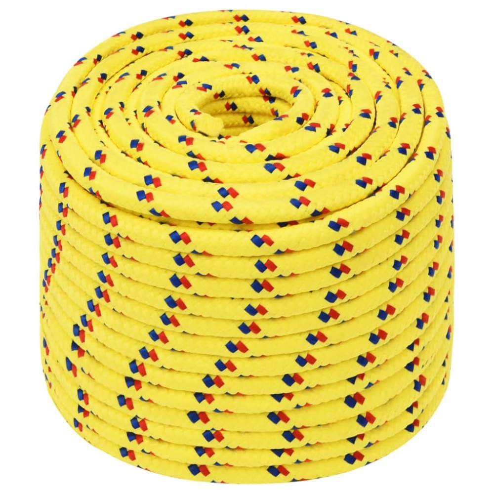 vidaXL Frânghie de barcă, galben, 14 mm, 100 m, polipropilenă