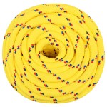 vidaXL Frânghie de barcă, galben, 16 mm, 50 m, polipropilenă vidaXL Frânghie de barcă, galben, 16 mm, 50 m, polipropilenă