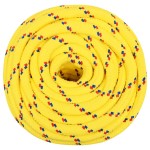 vidaXL Frânghie de barcă, galben, 18 mm, 25 m, polipropilenă vidaXL Frânghie de barcă, galben, 18 mm, 25 m, polipropilenă